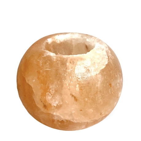 Sókristály mécsestartó - gömb