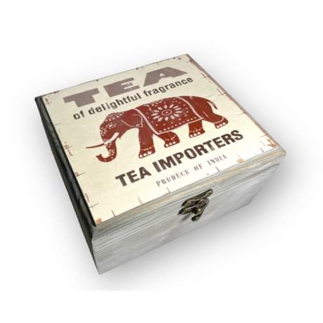 Teás doboz elefánt mintával