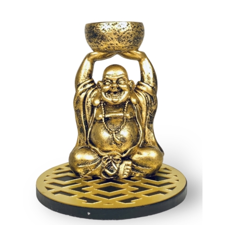 Ülő Buddha mécsestartó