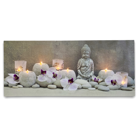 Buddha falikép Led fénnyel